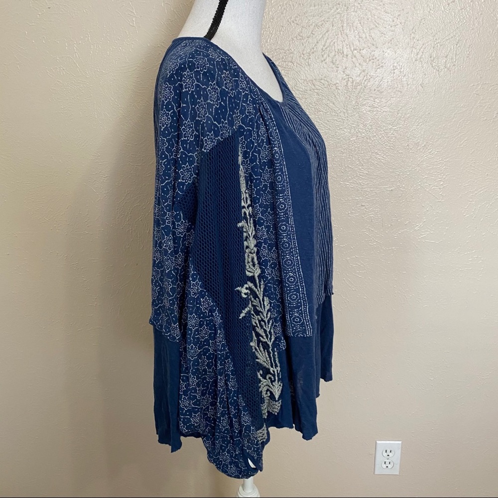 Free People Indigo Dreams Embroidered Mesh Tunic - Picture 6 of 14